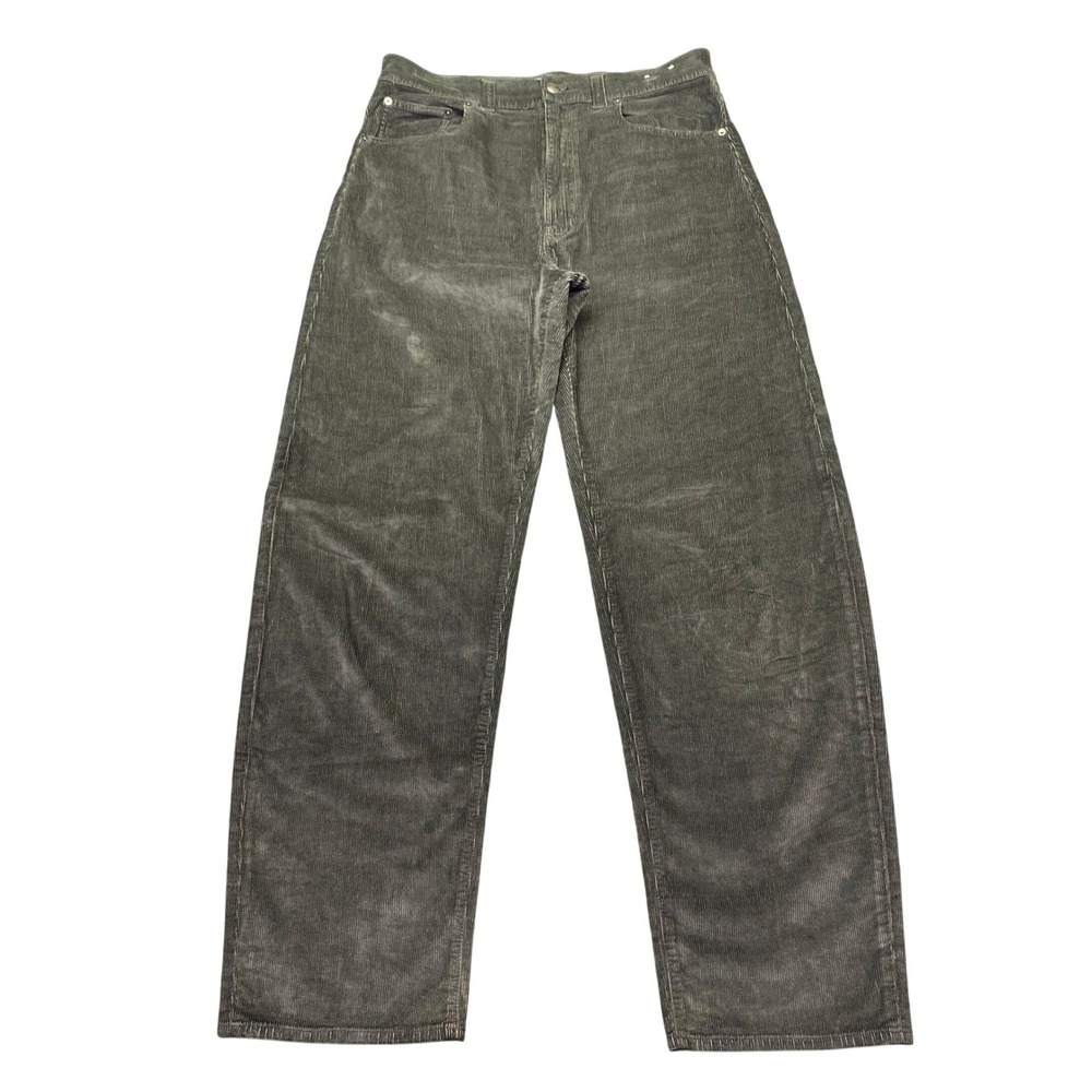 Madewell The Balloon Pant Corduroy Dark Olive Green Tapered NX236 30T Tall